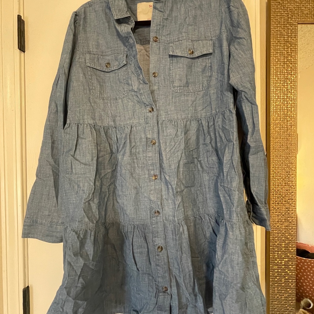 SO Light Blue Tiered Denim Jacket